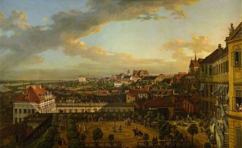View of Warsaw from the Royal Castle by Bernardo Bellotto — large framed print