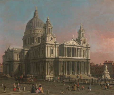 St. Paul's Cathedral by Canaletto — large framed print