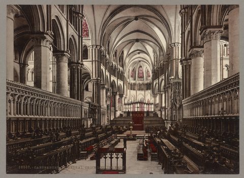 Canterbury Cathedral, Choir Looking East by Photochrom Print Collection — large framed print