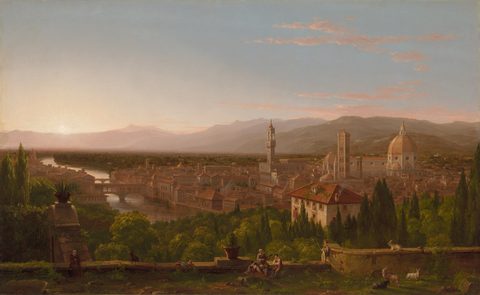View of Florence by Thomas Cole — large framed print