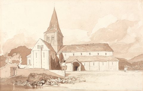 Notre-Dame-sur-l'Eau, Domfront by John Sell Cotman — large framed print