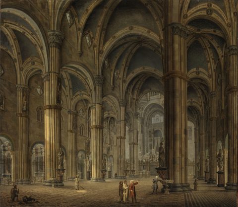 Certosa di Pavia by Maximilien De Hase — large framed print