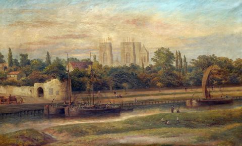 The Esplanade, York by George Fall — large framed print