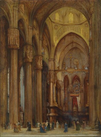Interior of Milan Cathedral by Franz Alt — large framed print