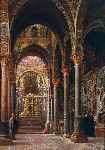 La Martorana, Palermo by Pierre-Édouard Frère — large framed print