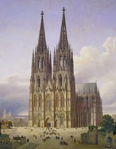 Ideal View of Cologne Cathedral by Carl Hasenpflug — large framed print