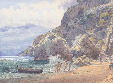 The Capuchin Monastery near Amalfi by Jakob Alt — large framed print