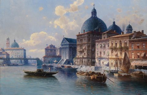 San Simeone Piccolo, Venice by Circle of Karl Kaufmann, probably by 1900, framed print