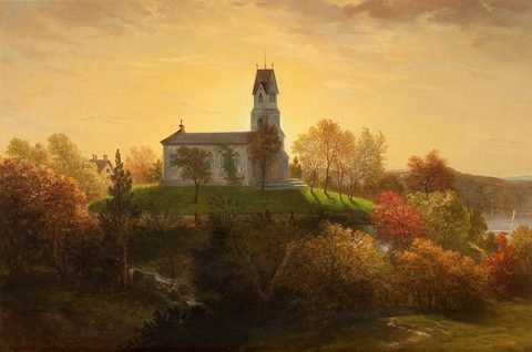 St. Mary's in the Highlands, Garrison, New York by Louis Lang — large framed print