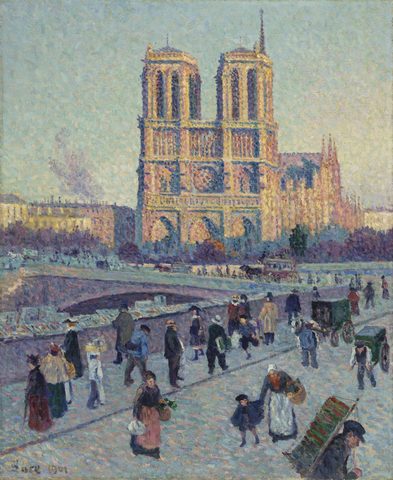 The Quai Saint-Michel and Notre-Dame by Maximilien Luce — large framed print