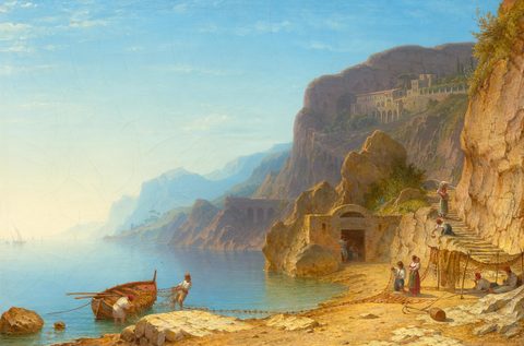 Capuchin Monastery near Amalfi by Carl Morgenstern — large framed print