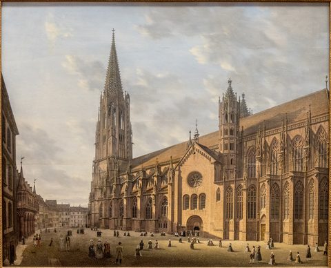 Freiburg Minster by Domenico Quaglio — large framed print