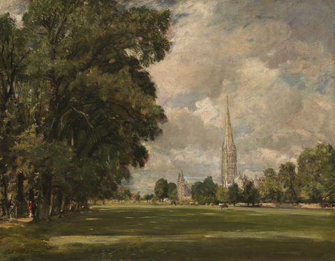 Salisbury Cathedral from Lower Marsh Close by John Constable — large framed print