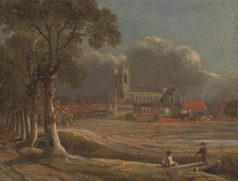 Westminster Abbey from Tothill Fields by John Varley — large framed print