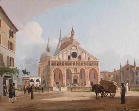 The Basilica of Sant'Antonio, Padua by Rudolf von Alt — large framed print