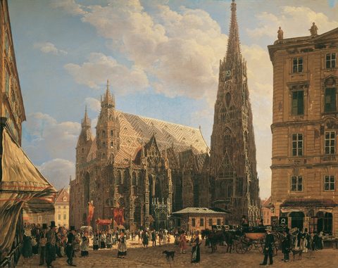 St. Stephen's Cathedral, Vienna by Rudolf von Alt — large framed print