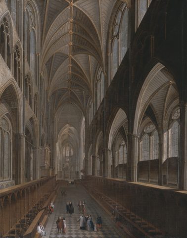 The Interior of Westminster Abbey by Unknown artist — large framed print