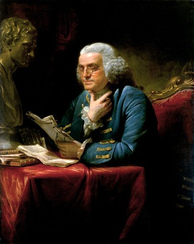 Benjamin Franklin by David Martin — large framed print