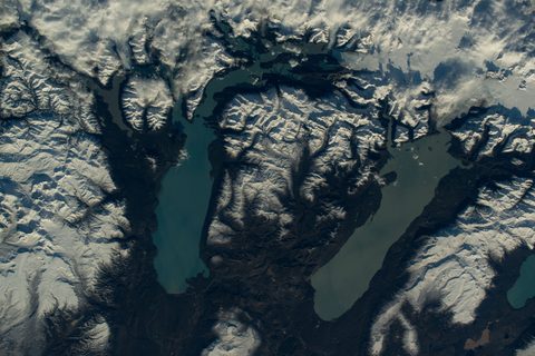 Lakes Argentino and Viedma by NASA / Don Pettit — large framed print
