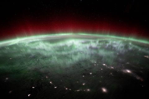 Aurora over Canada by NASA / Don Pettit — large framed print