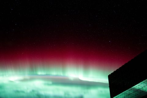 Aurora over the Gulf of St. Lawrence by NASA / Don Pettit — large framed print