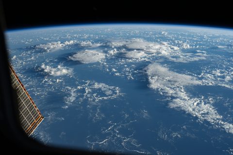 Storm clouds northwest of New Zealand by NASA / Don Pettit — large framed print