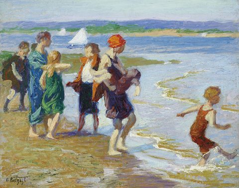 The Bathing Beach by Edward Henry Potthast — large framed print