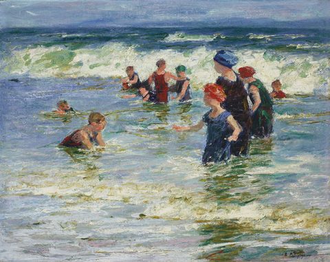 Beach Scene by Edward Henry Potthast — large framed print