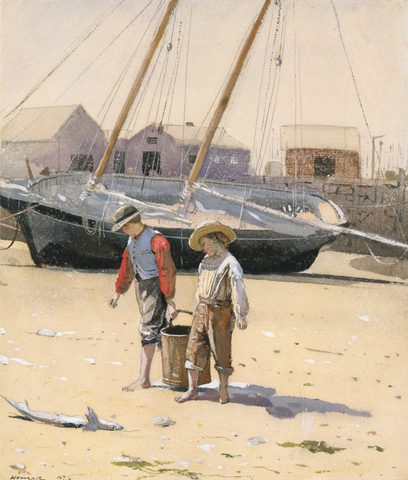 A Basket of Clams by Winslow Homer, 1873, framed print