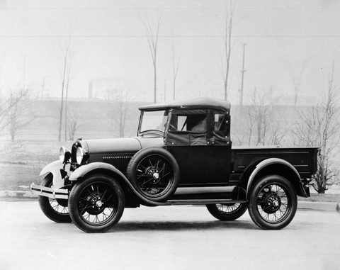 Model A roadster pickup by Ford Photo Department — large framed print