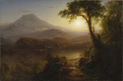 Tropical Scenery by Frederic Edwin Church — large framed print