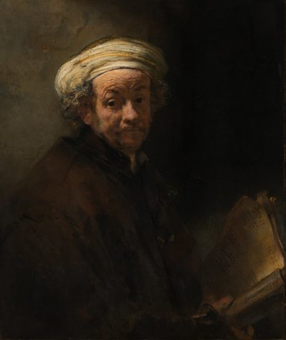 Self-portrait as the Apostle Paul by Rembrandt van Rijn, 1661, framed print