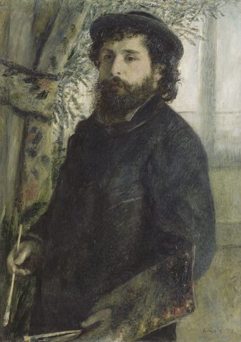 Claude Monet by Pierre-Auguste Renoir, 1875, framed print
