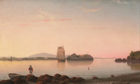Owl's Head, Penobscot Bay, Maine by Fitz Henry Lane — large framed print