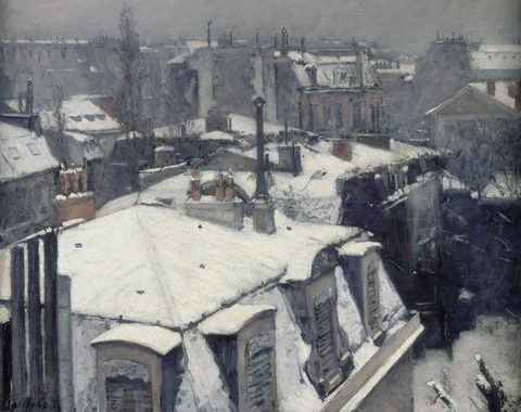 Vue de toits by Gustave Caillebotte, 1878, framed print