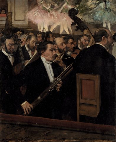 L'Orchestre de l'Opéra by Edgar Degas, 1868, framed print