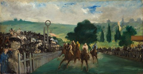 The Races at Longchamp by Édouard Manet, 1866, framed print
