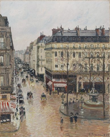 Rue Saint-Honoré in the Afternoon. Effect of Rain by Camille Pissarro, 1897, framed print