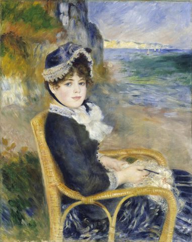 By the Seashore by Pierre-Auguste Renoir, 1883, framed print