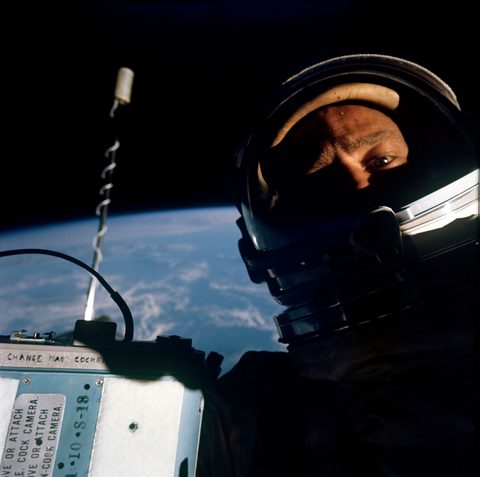 Aldrin during the Gemini 12 EVA by NASA / Jim Lovell — large framed print