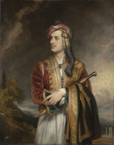 Lord Byron in Albanian Dress by Thomas Phillips — large framed print