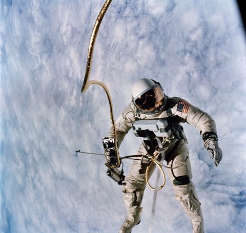 White on the first American EVA by NASA / James McDivitt — large framed print