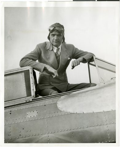 In the plane, 1936 by Unknown photographer — large framed print