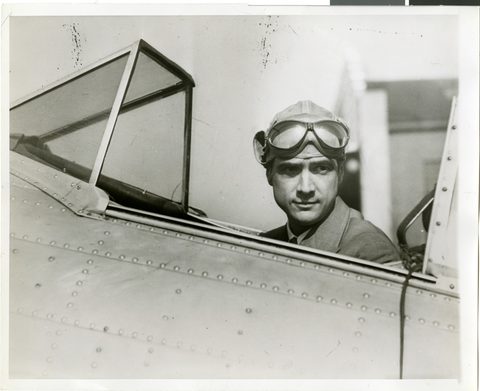 Inside the plane, 1937 by Unknown photographer — large framed print