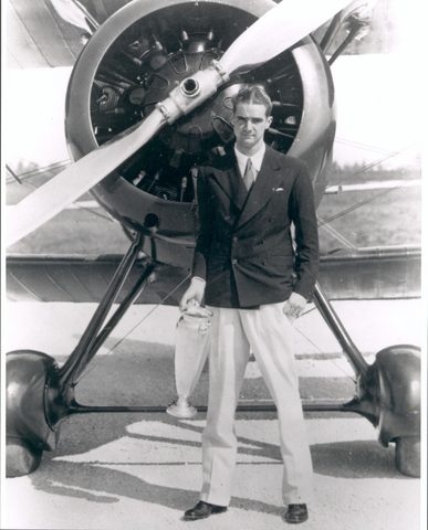 Miami biplane by Unknown photographer — large framed print