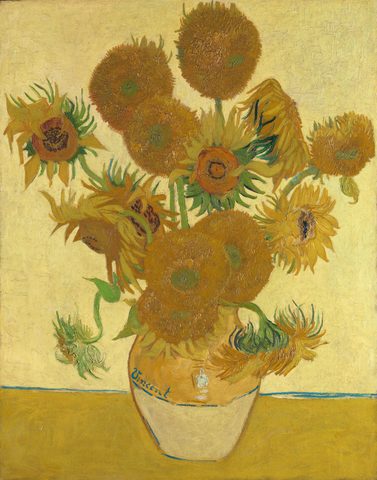 Sunflowers by Vincent van Gogh, 1888, framed print
