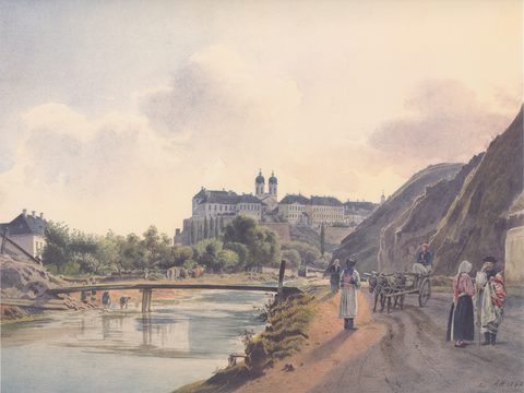 View of Veszprém by Jakob Alt, 1842, framed print