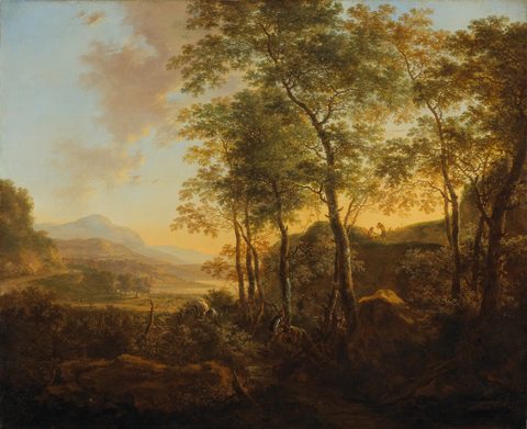 Wooded Hillside with a Vista by Jan Both — large framed print