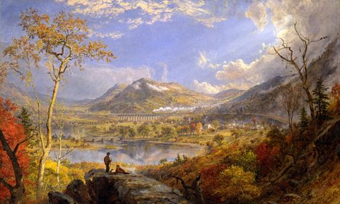Starrucca Viaduct, Pennsylvania by Jasper Francis Cropsey — large framed print