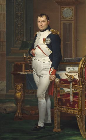 The Emperor Napoleon in His Study at the Tuileries by Jacques-Louis David — large framed print